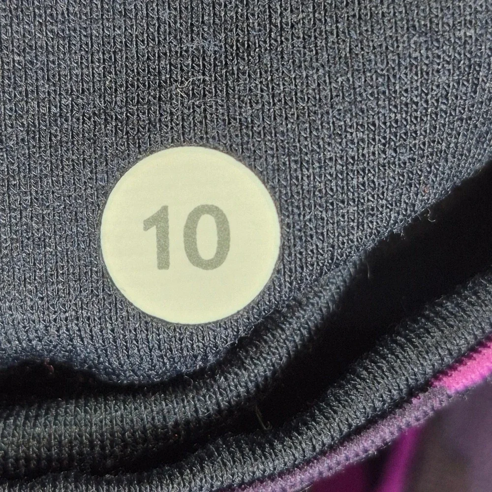 Lululemon‎ Leggings Womens 10 Purple Print Drop It Like It's Hot Compression